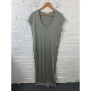 Athleta Women's Martinique Maxi Dress Cap Sleeve Sage Green Size Medium